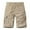 Khaki, variant on SwiftWear Men's Casual Cargo Shorts with Elastic Waist, Zipper & Button Pockets - Comfortable & Stylish Outdoor Work Shorts