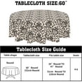 thumbnail image 2 of Boho Tablecloth Round 60 Inch Farmhouse Brown Bohemian Table Cloth Washable Vintage Floral Outdoor Tablecloth for Dining Room Kitchen Holiday Party Picnic Home Decor, 2 of 6