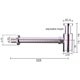 thumbnail image 2 of Juego de trampas para botellas Premium, con tubo de desagüe/tubo de salida para lavabo de baño, fregadero de cocina, lavabo (cromado), 1 Uds., 2 of 5