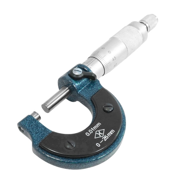 Herramienta de Medición 0-25mm 0.01mm Calibrador Métrico Micrómetro Exterior