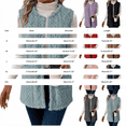thumbnail image 3 of Women's Double-Sided Plush Vest, Solid Color Sleeveless Jacket with Pockets, Casual Quilted Outerwear for Women, Warm Winter Vest without Sleeves, Soft Plush Layering Piece for Fall and Winter Black, 3 of 8