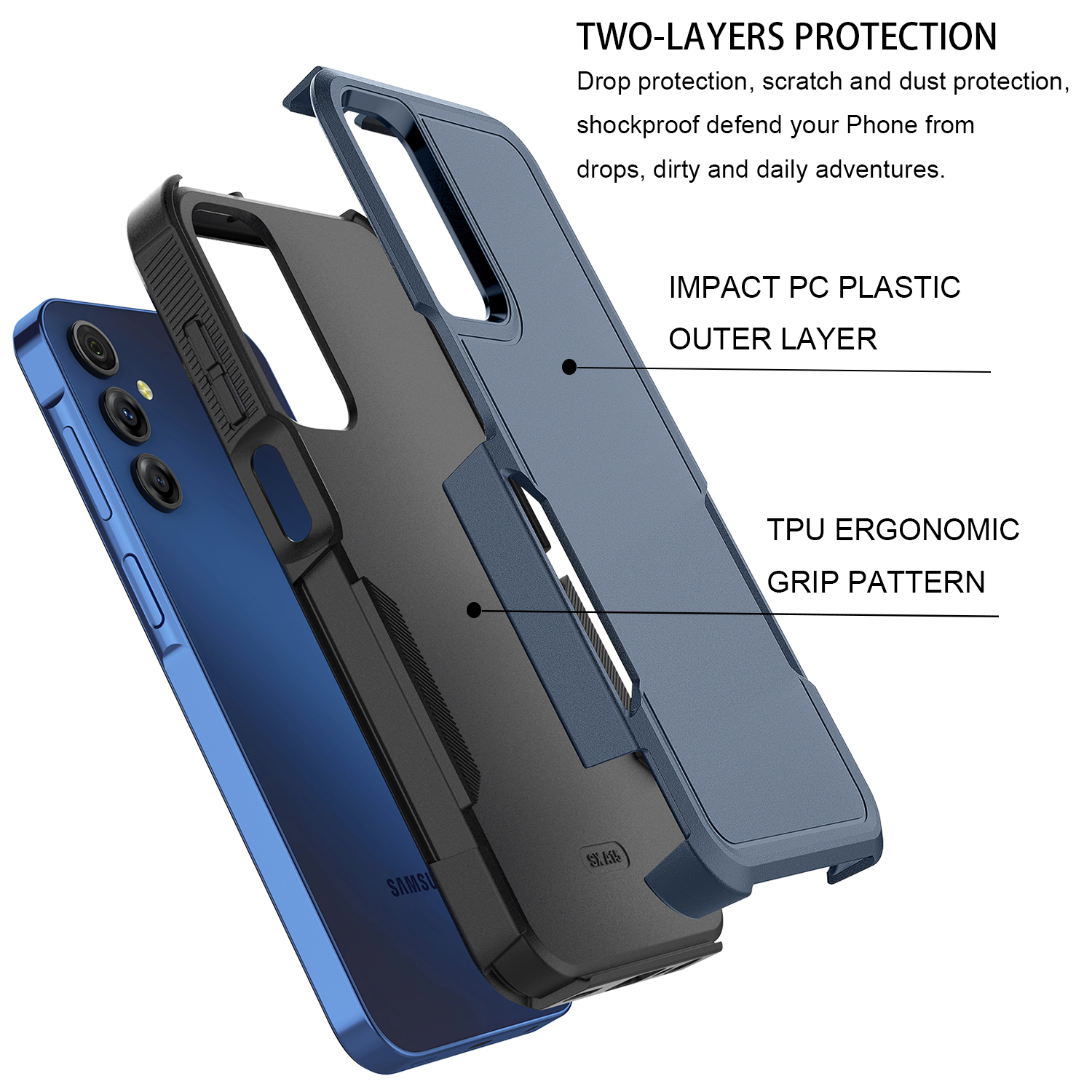 Ebizware Samsung Galaxy A15 5G Case, Blue photo 2