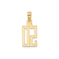 thumbnail image 4 of 14k Yellow Gold Number 50 Pendant for Men and Women, Polished Modern Numerals, Milestone Anniversary or Birthday Jewelry, Bold Symbolic Design for Commemorative Wear, 4 of 6