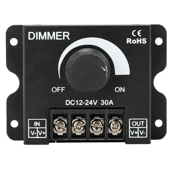 12-24V Single Color Dimmer Light Strip Power Supply Controller with Adjustable Brightness Depato