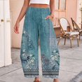 thumbnail image 2 of IMENGL Women's Casual Cropped Pants Loose Barrel Baggy Elastic High Waist Comfy with Pockets Trousers Soft Wide Leg Pant for Womens,M-XXXL, 2 of 7