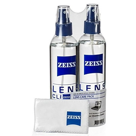 Zeiss Lens Care Pack - 2 x 8 oz Bottles of Lens Cleaner and 2 Microfiber Cleaning Cloths