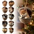 thumbnail image 5 of Forest Animal Acorn Ornaments,Cozy Woodland Christmas Tree Decorations,Acrylic Pine Cone Animal Figurines with Hanging Ribbons,Cute Woodland Creature Ornaments for Xmas Tree,Home,Party& Holiday Decor, 5 of 5