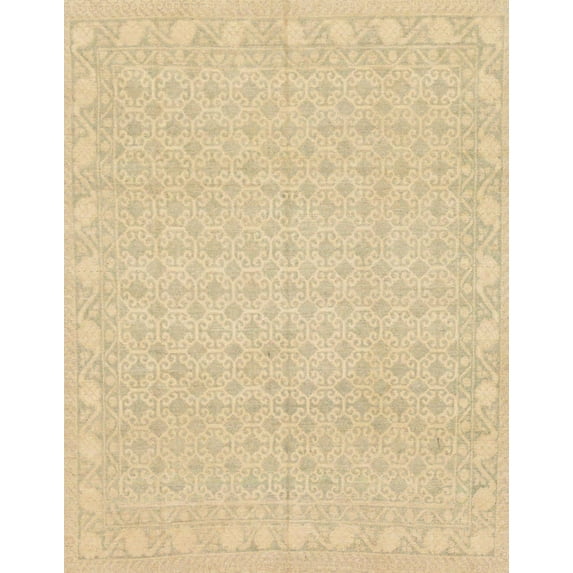 Ahgly Company Indoor Rectangle Abstract Yellow Oriental Area Rugs, 2' x 3'