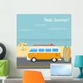 thumbnail image 1 of Summer Retro Vector Illustration Wall Decal Mural by Wallmonkeys Peel and Stick Graphic (24 in H x 24 in W) WM347405, 1 of 4