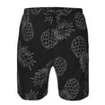 thumbnail image 4 of Disketp Men'S Swim Trunks Hawaiian Breathable Surf Beach Swimsuits Mesh Lining Beach Shorts With Pockets-White Pineapples, 4 of 9