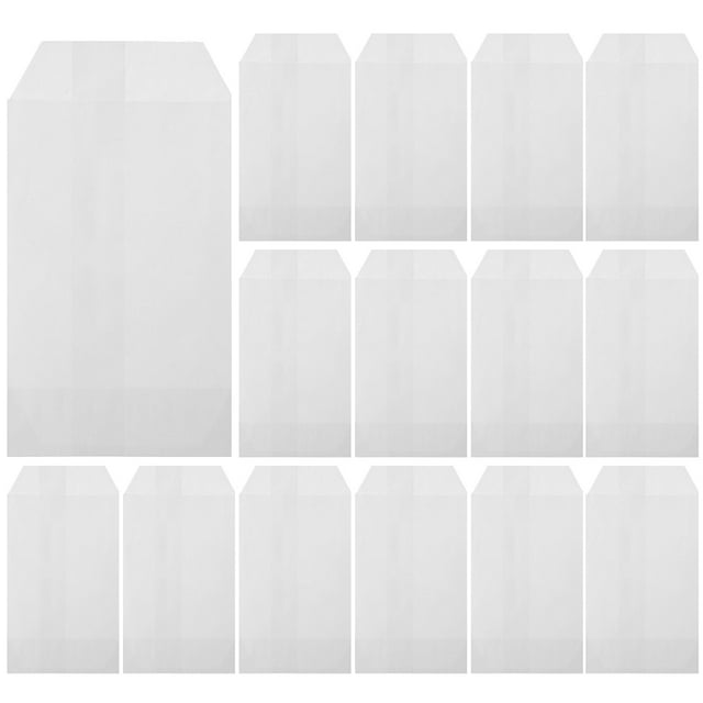 100pcs Flat Paper Bags Glassine Paper Bags Baking Bags Party Favors Packaging Bags