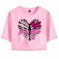 thumbnail image 4 of AJ Lee Merch Love Bites Back T-Shirt For Women&Girls Midriff Short Sleeve Summer Clothing Vest Tee, 4 of 5