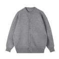 thumbnail image 1 of LOVZFMLL Jackets for Men Man Solid Color Leisure Button Cardigan Hoodless Sweater Long Sleeves Loose Coat, 1 of 6