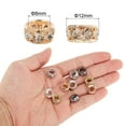 thumbnail image 2 of Uxcell 40Pcs 12mm Large Hole Rhinestone Beads, European Bulk Spacer Bead (Gold), 2 of 5