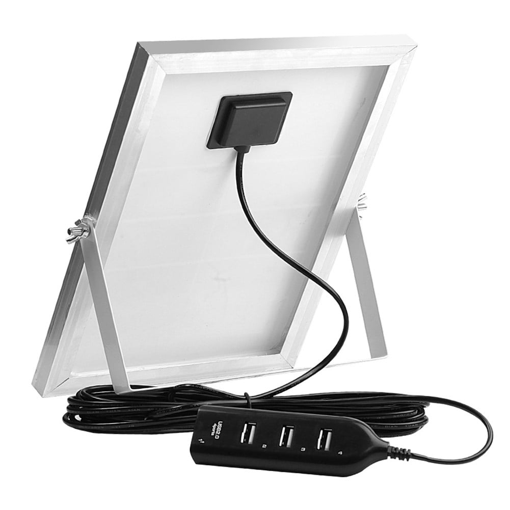 yaaqii 5V 8W Solar Panel Generator Outdoor Charging With 4 USB Ports Solar Charger