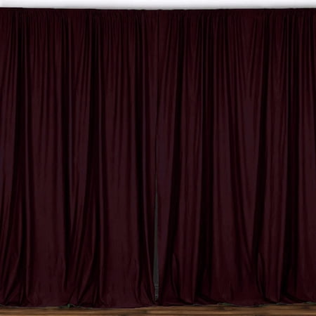 Solid Poplin Window Curtain or Photography Backdrop 58 Wide Burgundy
