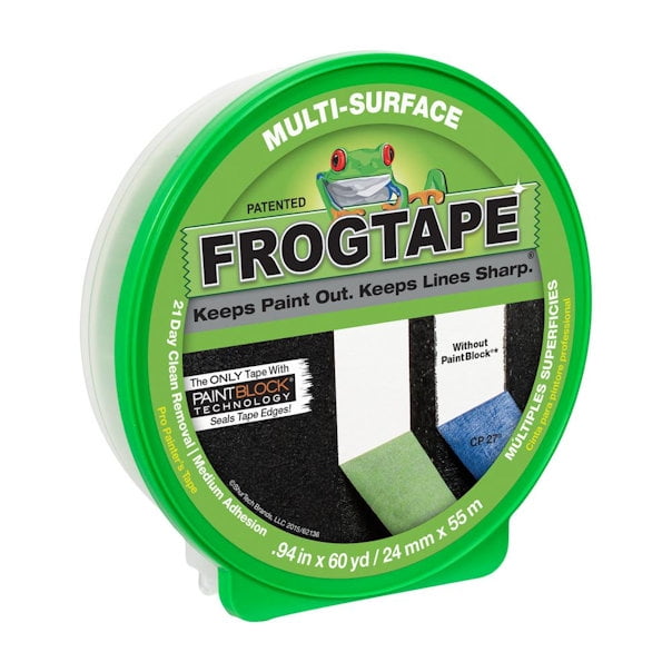 FrogTape Painter's Tape, Multi-Surface, 24mm x 55m, Green, 1 Roll