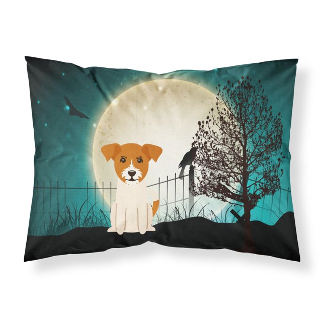 Caroline's Treasures Halloween Scary Jack Russell Terrier Funda de almohada estándar de tela BB2298 Caroline's Treasures BB2298PILLOWCASE
