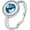 5, variant on Evil Eye Rings 925 Silver Protection Blue Turkish Rings for Women Devil's Eye Resin Patch with White Shell Statement Ring(3.5-12)