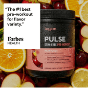Pulse Natural Pre-Workout Supplement Caffeine-Free naturally sweetened and flavored