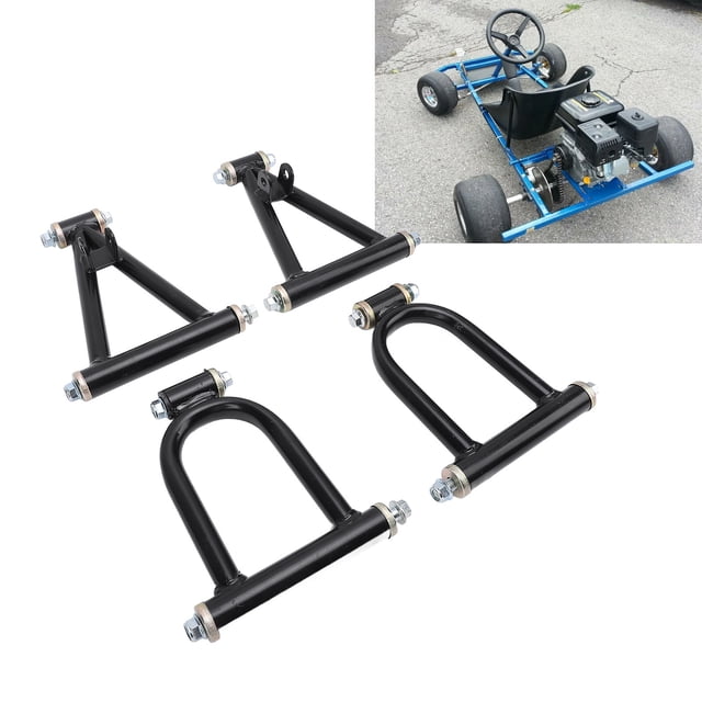 Front Swing Arm Assembly, Reduce Noise 6 Inch Metal Front Suspension Shock Swing Arm Kit for 100cc 150cc 200cc 4 Wheels Quad Bike