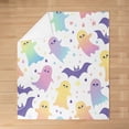 thumbnail image 3 of Cartoon Gradient Ghost Throw Blanket Watercolor Cute Purple Wild Bat Flannel Blanket for Kids Boys Girls Teens Happy Halloween Colorful Stars Bed Blanket for Bedroom Throw 50x60, 3 of 6