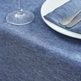 thumbnail image 2 of Mebakuk Round Table Cloth Linen Farmhouse Tablecloth Spill-Proof Antiwrinkle and Shrink Proof Tablecloth Decorative Fabric Table Cover for Dining and Outdoor Use (70 inch Round (4-6 Seats) Denim Blue), 2 of 6