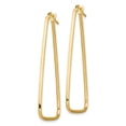 thumbnail image 2 of Primal Gold 14 Karat Yellow Gold 1.5mm Large Triangle Dangle Hoop Earrings, 2 of 4
