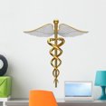 thumbnail image 1 of Golden Caduceus Medical Symbol Wall Decal by Wallmonkeys Peel and Stick Graphic (24 in H x 24 in W) WM7791, 1 of 4