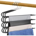 thumbnail image 1 of Pants Hangers- Multi Pants Hangers Space Saving- 4 Tier Space Saving Hangers- Metal Hangers for Lightweight Pants, Multi Pant Hangers Non Slip Hangers for Pants Organizer (3), 1 of 7