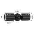 thumbnail image 2 of 2 Piezas de Conector Esquina Barra Cortina, Cortina Ajustable para Barras Ventana BahíA 1 Pulgada (Negro), 2 of 6