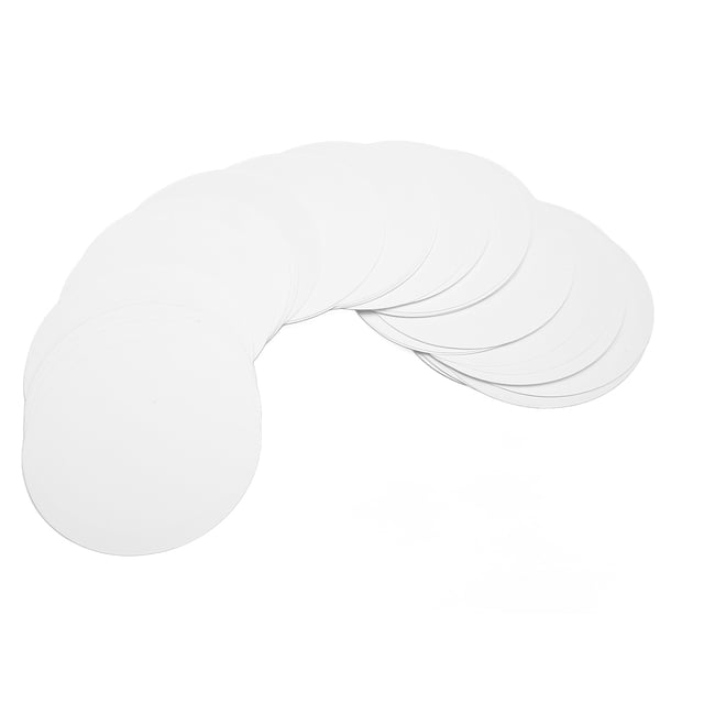 100Pcs White Circle Paper, Plant Fiber Badge Making Paper Thick Cardstock Round Paper with Blank Design for Pin Buttons, Badges, DIY Projects