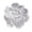 Silver, variant on Elegant Round Floral Placemats 15x15 Inches Set of 4, Glossy Finish Easy Clean Table Mats for Daily Use
