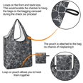 thumbnail image 4 of 5 Pack Foldable Shopping Bag,Spider Web Halloween Pattern Reusable Grocery Bags with Pockets,Large Reusable Tote Bags with Handles Waterproof & Lightweight, 4 of 6