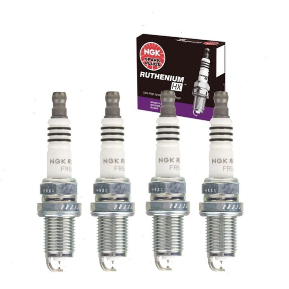 4 pc NGK Ruthenium HX Spark Plugs compatible with Mitsubishi RVR 2.4L L4 2015-2020