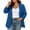T-Blue-women top, variant on Hfnxid Women Blazers Plus Size Loose Business Casual Jackets Dressy Collar Open Front Cardigans Fall Solid Color Office Work Blazer Pink L
