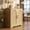 Wood Color, variant on TROPOW Sideboard Buffet Cabinet - Credenza Storage with 2 Rattan Doors and Shelves, Modern Console Table Accent Coffee Bar Cabinet for Living Room, Kitchen, Hallway, Dining Room, Entryway