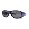 thumbnail image 4 of Polarized 60mm Classic Fit Over Wrap Rectangular Sunglasses Purple Black, 4 of 4