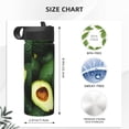 thumbnail image 4 of Yiaed Fresh Avocados Print Water Bottle with Straw Lid, Stainless Steel Double Wall Insulated Water Bottle | Leak-Proof and Spill-Proof Water Bottle, 4 of 8