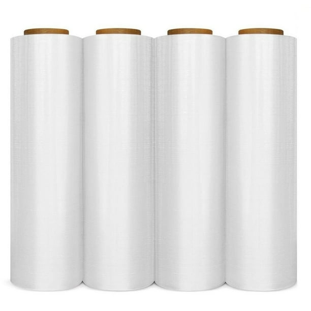 Shrink Warp Roll 18" x 1500' 80 Gauge 4 Rolls Plastic Warp for Moving