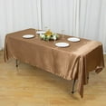 thumbnail image 2 of Balsa Circle 60" x 102" Satin Rectangular Tablecloth Taupe Table Linen, 2 of 8