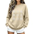 thumbnail image 3 of Jsaierl Merry Christmas Sweatshirts Womens Funny Snowflake Graphic Sweatshirt Ladies Soft Pullover Round Neck Holiday Long Sleeve Tops S-2XL, 3 of 6