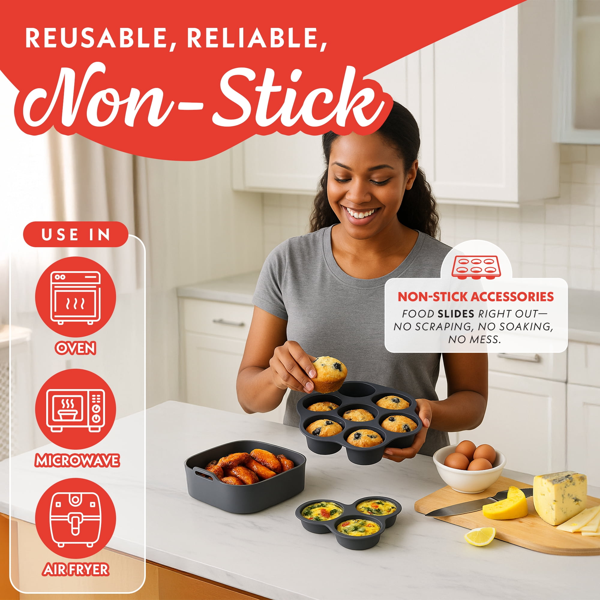 Le résultat est au top : ce petit accessoire en silicone transforme votre Airfryer en gaufrier
