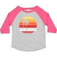 thumbnail image 3 of Inktastic San Diego California Vacation Retro Sunset Boys or Girls Toddler T-Shirt, 3 of 5