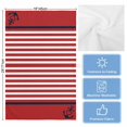 thumbnail image 5 of Nautical Anchor 1 Pack Kitchen Towel, Water Absorbent Dish Towel, Red White Geometric Horizontal Stripes Decorative Hand Towels - Quick Drying Cloth for Cooking Baking, 18x28 Inch, 5 of 8