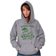 thumbnail image 3 of Not All Who Wonder Are Lost UFO Cute Unisex Plus Fleece Graphic Hoodie Brisco Brands 2X, 3 of 5