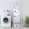 thumbnail image 3 of HELLHERO Butterflies and Lavender Print Ironing Board Cover and Pad Standard Size 15x54 inch Thick Padding Elastic Edge Resist Scorching and Staining Heavy Duty Padded Iron Covers, 3 of 5