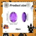 thumbnail image 2 of 30Pcs 30x40mm Flat Back Oval Acrylic Rhinestones Crystals Bling Sticker Purple Self Adhesive Jewels Embelishments Plastic Crystals Gems for Cosplay Costume Jewelry Making Home Decor DIY, 2 of 9
