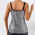 thumbnail image 6 of Ruimatai Women's Casual V Neck Asymmetrical Sequin Sleeveless Top with Buttons, Lightweight Comfortable Blouse for Daily Wear, 6 of 7