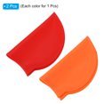 thumbnail image 3 of Unique Bargains Silicone Swim Caps Unisex NonSlip Pool Caps Waterproof Swimming Hats Orange Red 2 Pack, 3 of 5